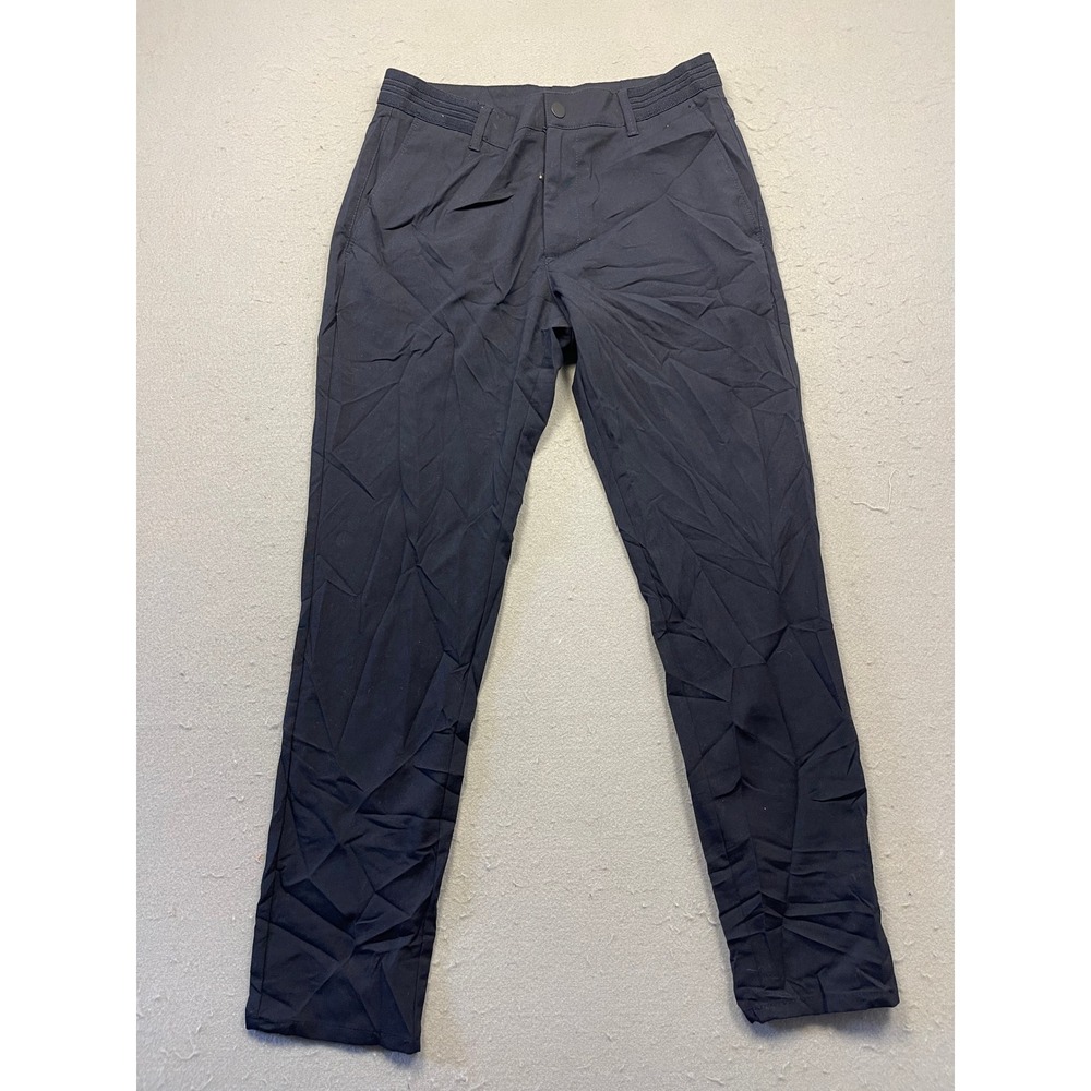 Zara Chino Trousers Cotton Blend Navy Blue Medium W32 Mens